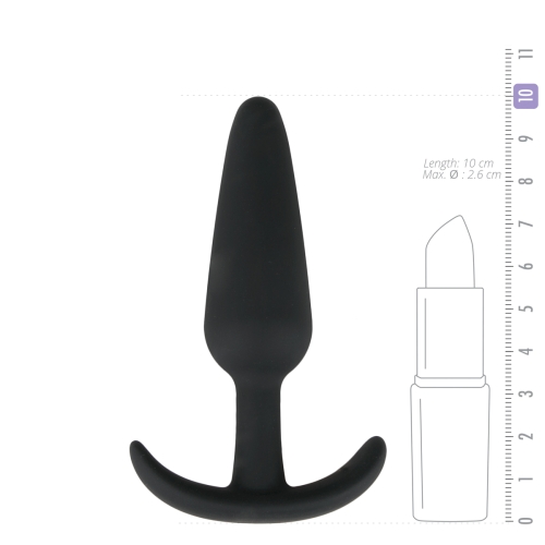 ET110BLK-M Анальная пробка Buttplug черная, M - 4