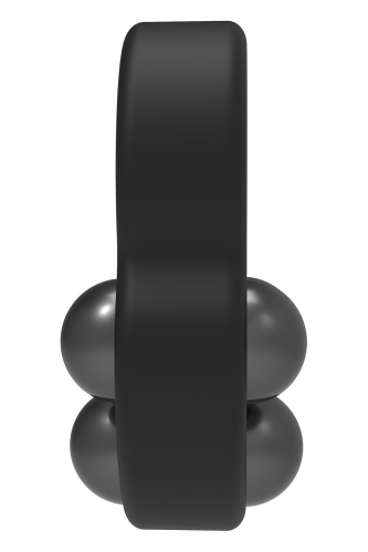 Эрекционное кольцо на член с тремя утяжелителями черное Dreamtoys RAMROD - 4