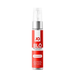 Оральный лубрикант на водной основе со вкусом клубники System JO BLO - Strawberry 30 мл 