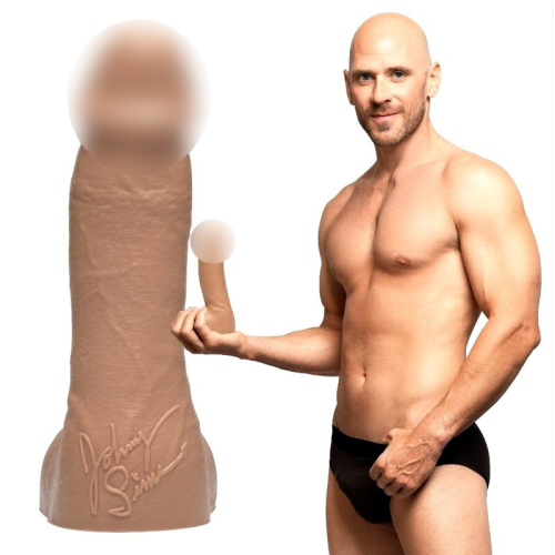 Фаллоимитатор с мошонкой реалистичный порноактера Johnny Sins бежевого цвета Fleshlight Fleshjack - 1