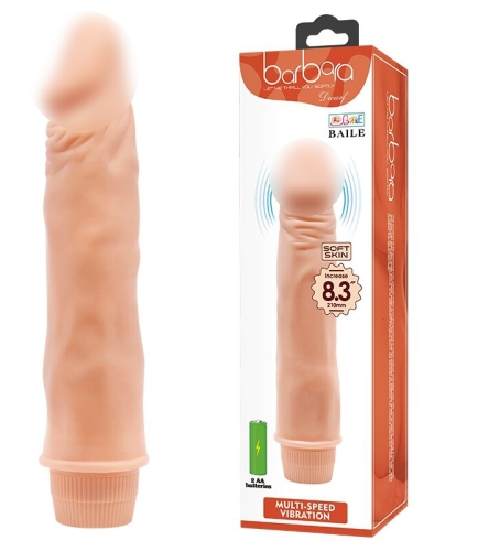 Вібратор реалістичний вагінальний BARBARA Dwarf dildo VIBRATOR - 1