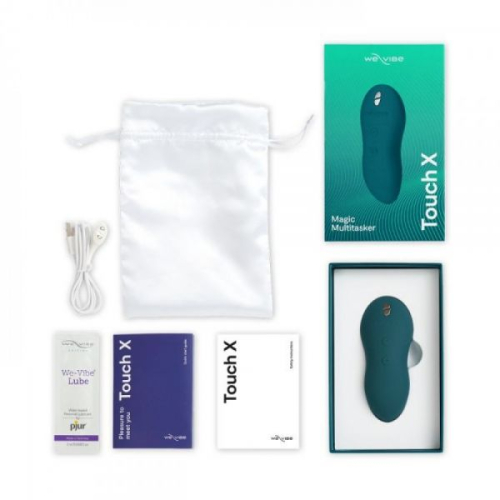 Вибратор для клитора силиконовый зеленый Touch X by We-Vib - 3