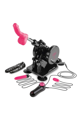 Секс машина з насадками та пультом дистанційного керування чорна Dreamtoys Sex Room Sex Machine - 1