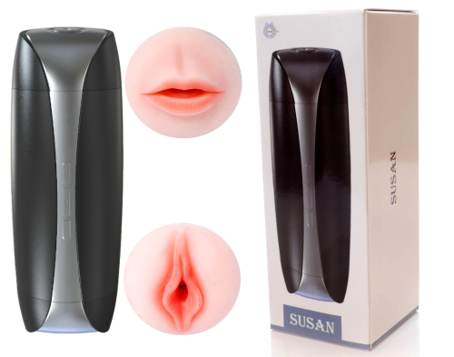 Мастурбатор вагина и ротик с вибрацией телесного цвета BOSS of TOYS BOSS SUSAN Double Delight - 1
