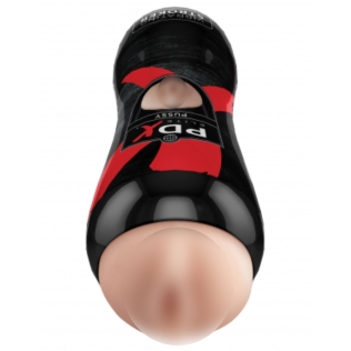 Мастурбатор вагіна в колбі з вібрацією тілесного кольору Pipedream pdx elite vibrating stroker