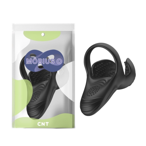 Вибронасадка на член и мошонку черного цвета Cnt Jungle vibrating Ring With Ball Holder - 1