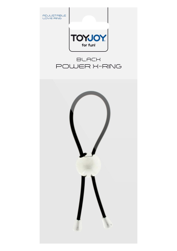 Эрекционное лассо на член с регулируемой утяжкой черное Toy Joy Power X Ring - 2