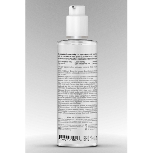 Лубрикант на водной основе Wicked Sensual Care Simply Aqua Lubricant 120 мл - 3