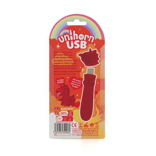 Вибропуля единорожка для клитора бордового цвета Unihorn USB Bullet Blaze Diablo - 5