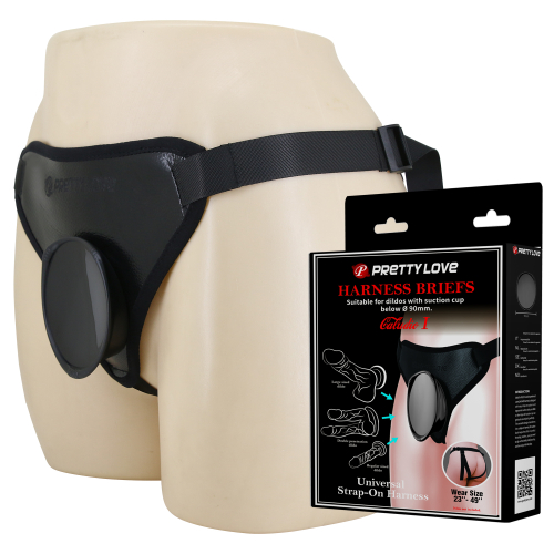 Трусики для страпона черные Lybaile Pretty Love Fogg II Universal Harness Briefs - 1