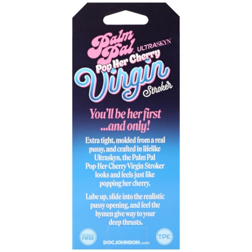 Мастурбатор вагина телесного цвета Doc Johnson Palm Pal Virgin Stroker with Pop Her Cherry Juice - 8