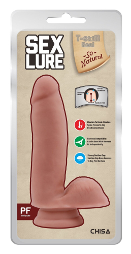 Фаллос на присоске реалистичный бежевый CHISA Sex Lure Flesh - 5