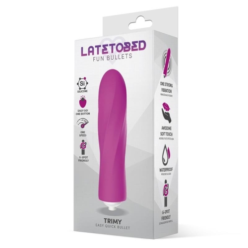 Міні вібратор для жінок кліторальний рожевий силіконовий Latetobed ​​Trimy Easy Quick Vibrating Bullet Silicone - 2