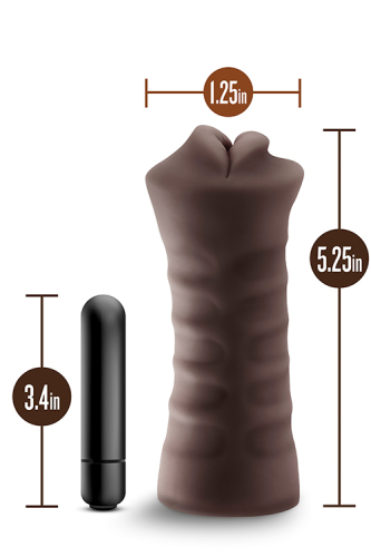 Мастурбатор ротик коричневий HOT CHOCOLATE HEATHER - 4