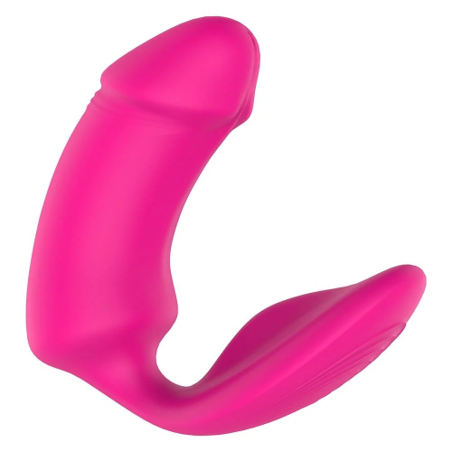 Подвійний вагінально-кліторальний вібратор з рожевим пультом Dream Toys Essentials - 17