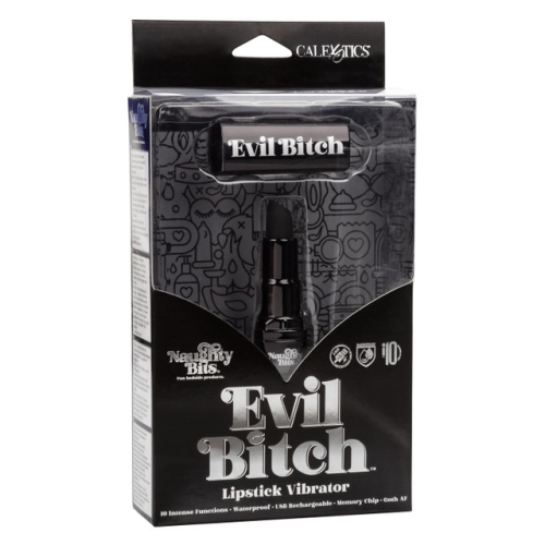 Вібратор помада для клітора California Exotics Evil Bitch чорний - 3