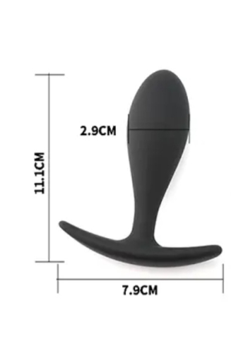 Силиконовая анальная пробка силиконовая черная Sexy desires размер L - 3