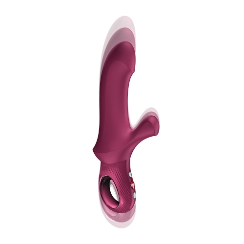 Пульсатор для точки G с отростком для клитора бордового цвета Fun Factory Bi Stronic Curve - 2