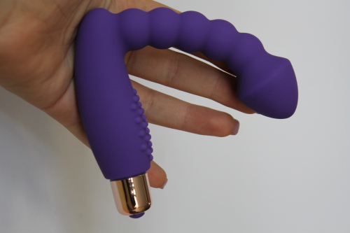 Анальний вібратор зі стимуляцією клітора SWEET TOYS Фіолетовий L 10 см D 19x30 см - 2
