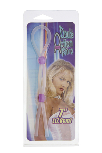 Лассо эрекционное для поддержания эрекции 7 Silicon Cock Ring with 2 beads LAVENDER - 2