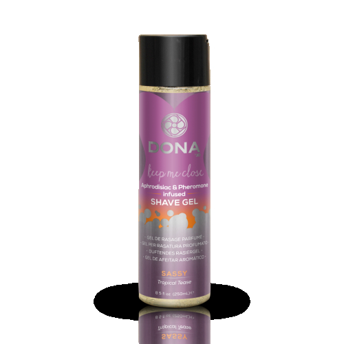 Гель для гоління DONA Intimate Shave Gel-Sassy-Tropical Tease (250 мл) з афродизіаками і феромонами - 1
