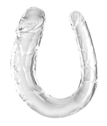 Фаллоимитатор двухсторонний реалистичный прозрачный Pipedream King Cock размер M - 1
