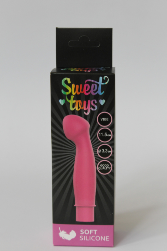 Вібратор силіконовий з голівкою для точки G рожевий Sweet Toys - 1