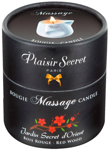 Масажна свічка з ароматом Червоного дерева Plaisirs Secrets Red Wood 80 мл - 3