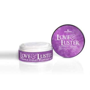 Мерцающая пудра для тела съедобная Sensuva Love &amp;amp; Luster Kissable Violet Diamond Dust 18 г 