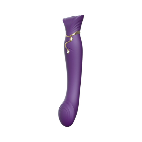 Смартвибратор Пульсатор для точки G фиолетовый с кристаллом Swarovski Zalo Queen Twilight пульсирующая жемчужина - 1