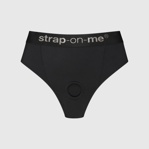 Трусики для страпону чорні Strap-On-Me Harness Lingerie Idole розмір XS - 1