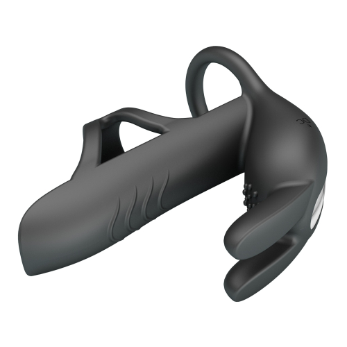 Вібронасадка на член чорного кольору LYBAILE Pretty Love MATTY Vibrating Penis Sleeve - 8