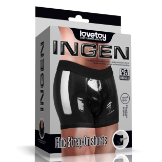 Шорты для страпона из спандекса и полиэстера Chic Strap-On Shorts черный талия 90–100 см