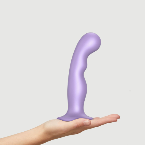 Насадка для страпону силіконова бузкового кольору Strap On Me Dildo розмір L - 2