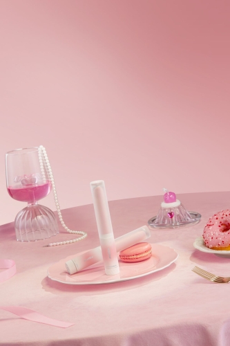 Ліпстик-вібратор у вигляді помади стику нюдового відтінку KISSTOY Pop Cherry - 16