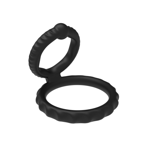 Эрекционное кольцо на член черного цвета Erospace Men’s Play Silicone Cock Ring модель B8 - 3