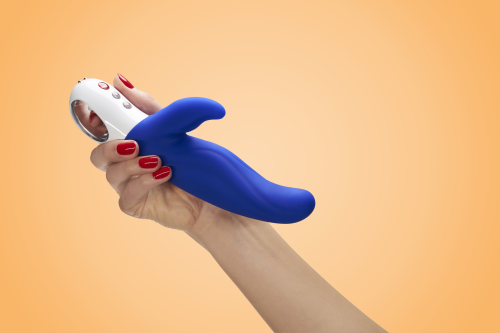 Вибратор со стимуляцией клитора синий Fun Factory Lady Bi - 8