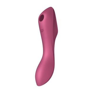 Вакуумный вибромассажер для стимуляции клитора бордовый Satisfyer Curvy Trinity 3