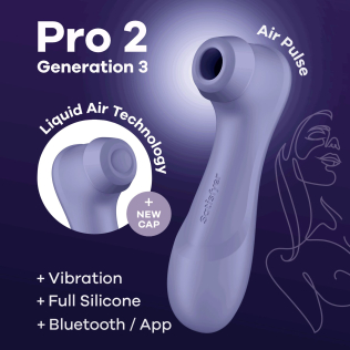 Вакуумный клиторальный стимулятор с вибрацией сиреневого цвета Satisfyer Pro 2 Generation 3 Connect App
