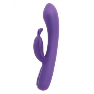 Вибратор с отростком для клитора бабочкой фиолетового цвета Toy joy Fabulous Butterfly Vibrator