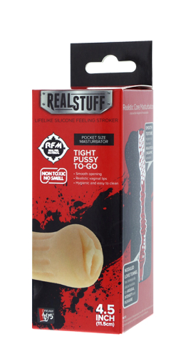 Мастурбатор вагина карманного размера REALSTUFF TIGHT PUSSY TO-GO - 2