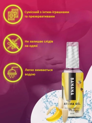 Оральный гель-лубрикант со вкусом и ароматом банана EGZO AROMA GEL 50 мл - 3