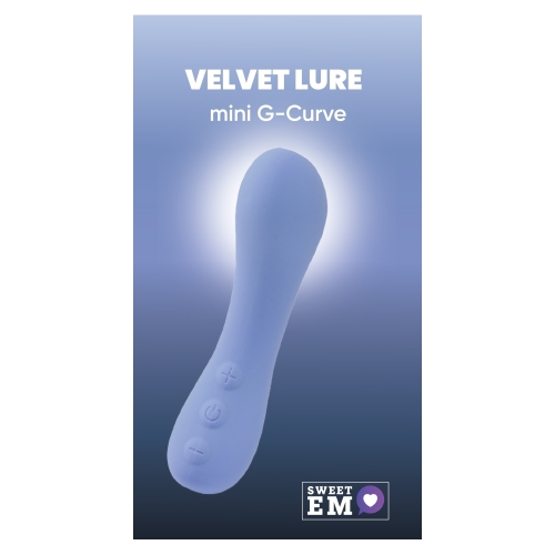 Мини-вибратор для точки G голубой Sweet Em mini G-Curve - 1