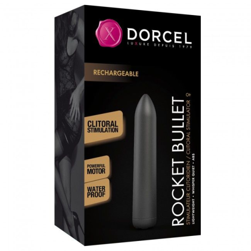Акумуляторна вібропуля для клітора чорна Dorcel Rocket Bullet - 3