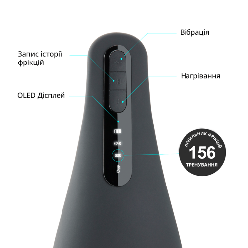 Мастурбатор попка с вибрацией и функцией нагрева черный Otouch AIRTURN 1 - 5