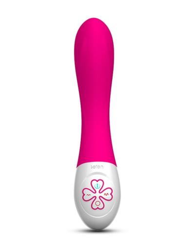 Вибратор силиконовый красного цвета Leten Lily - 3