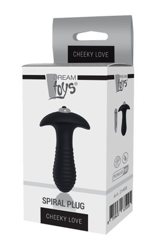 Анальна вібропробка чорна Dream Toys Spiral Plug - 2