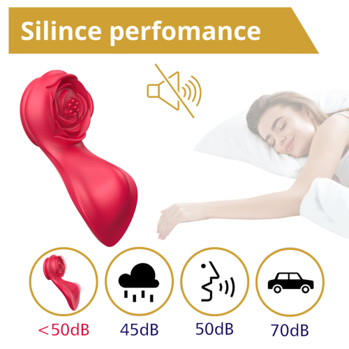 Вібротрусики для клітора з пультом керування червоного кольору Erospace Sweet Play Panty Vibrator With Remote Control - 6