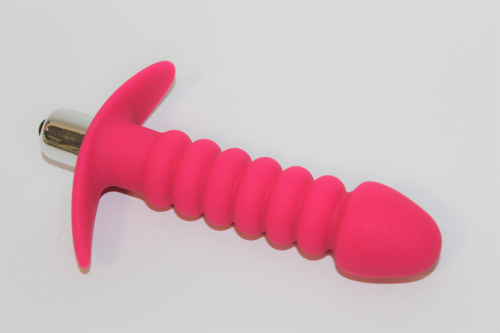 Втулка анальна з вібрацією Sweet Toys L 115 мм D 30x25 мм, колір яскраво-рожевий - 4