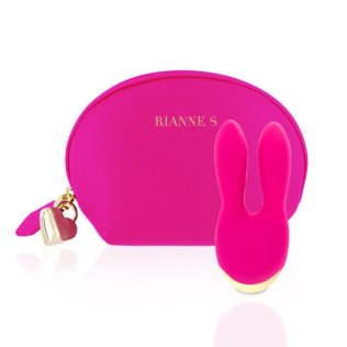 Вибратор с ушками для клитора в сумочке розовый Rianne S Bunny Bliss 